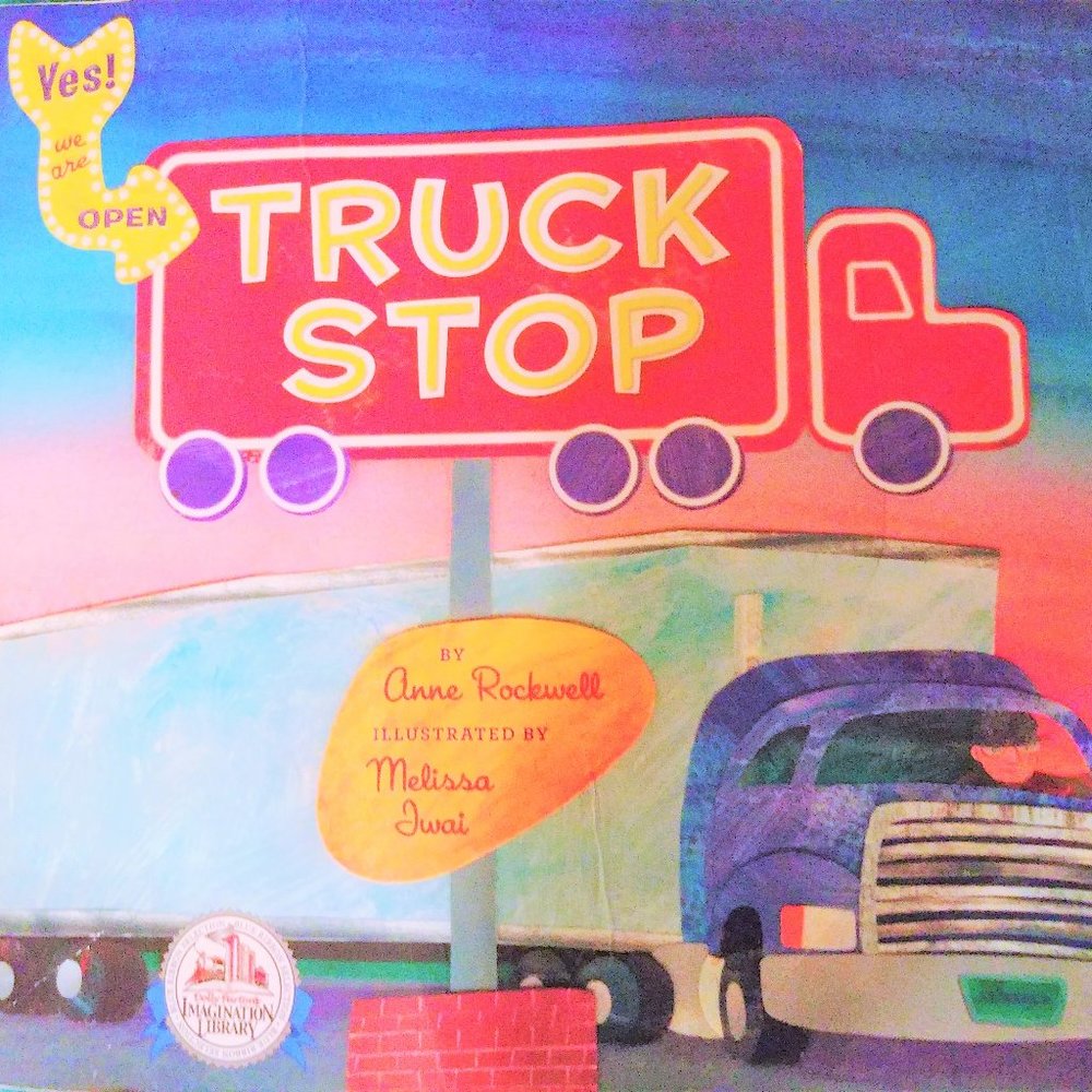Truck Stop Kids childrens book Anne Rockwell Dolly Parton vehicles Diner story !